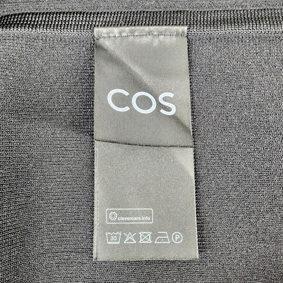 COS Black Knit Midi Skirt Large Stretch Pencil Pull On Elastic Waist - Picture 3 of 15